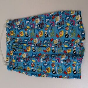 Main And Local Pajama Shorts Women's Small Pool Party Sleepwear Blue Graphic